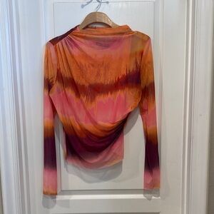 Multicolor Tie-Dye Long Sleeve Women's Zara Top